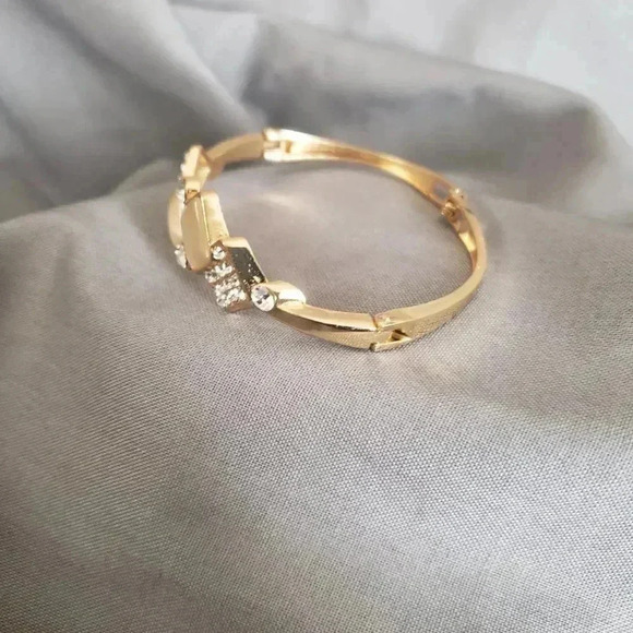 Goldtone Crystal Bracelet - Picture 4 of 5